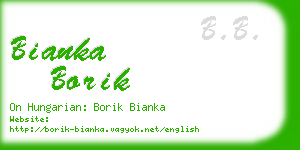 bianka borik business card